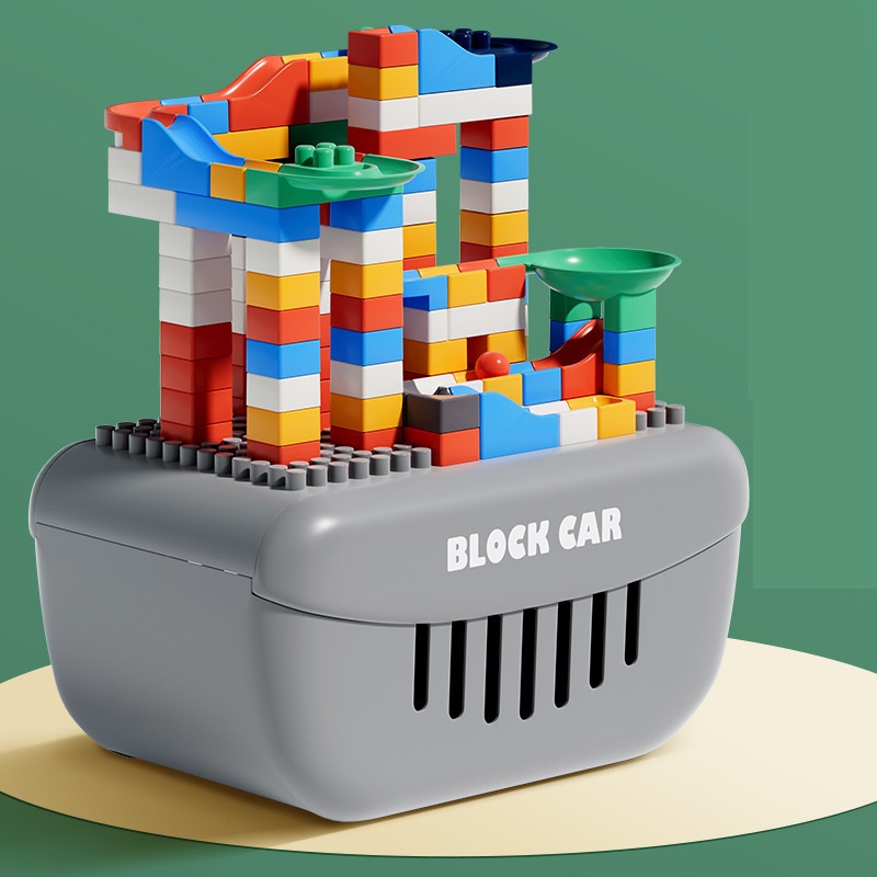 Xe ô tô đồ chơi khủng long vịt máy xúc chở 124 chi tiết lego cho bé trai gái lắp ráp sáng tạo, quà tặng sinh nhật cho bé