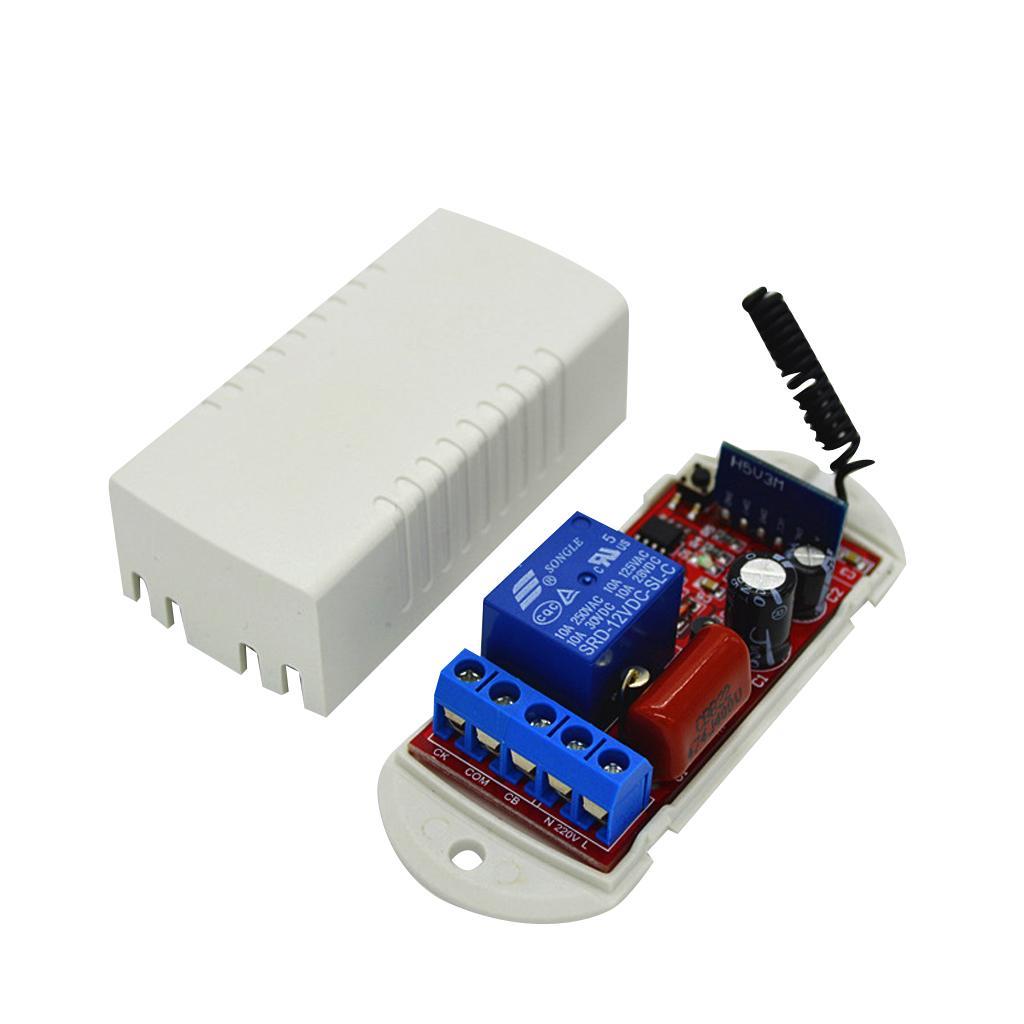 220V 1 Channel 433Mhz RF Wireless Remote Control Relay Receiver 500M