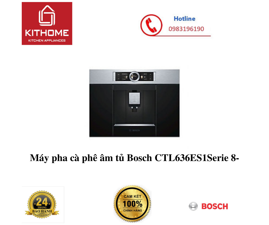 Máy pha cà phê âm tủ Bosch CTL636ES1Serie 8-hàng chính hãng