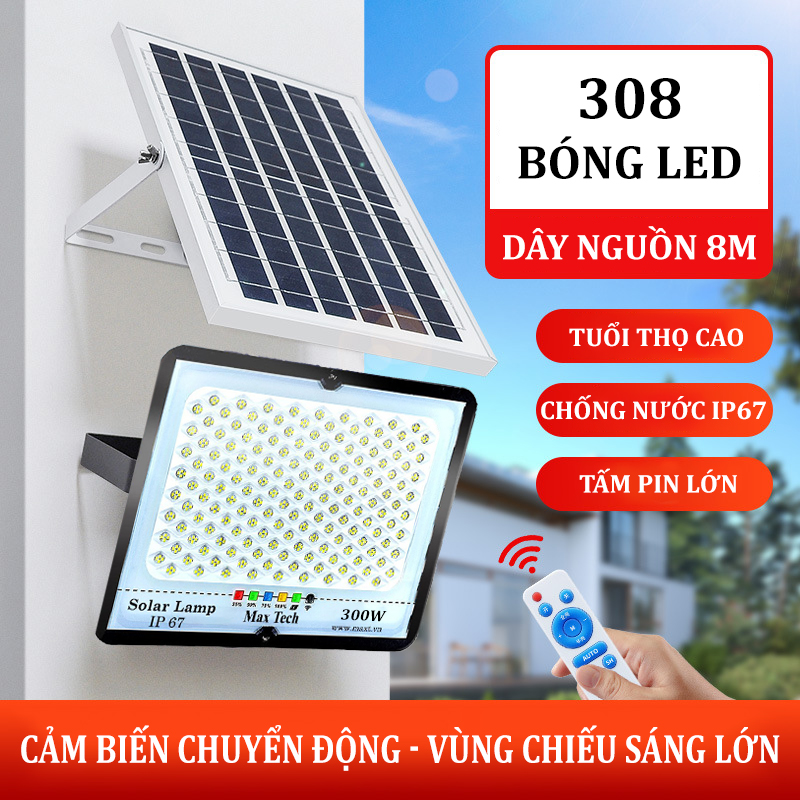 Đèn năng lượng mặt trời  MAXTECH bóng to 150w, 200w, 250w, 300w- Tiết kiệm điện,Tuổi thọ cao - D1370