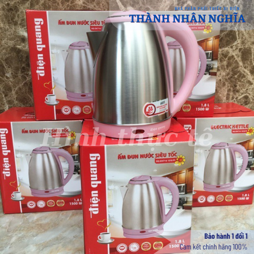 Ấm đun nước siêu tốc Điện Quang ĐQ EKT14 1518 Xanh Dương ( 1500W, 1.8L, inox 201 mờ, nhựa PP ) Hàng chính hãng
