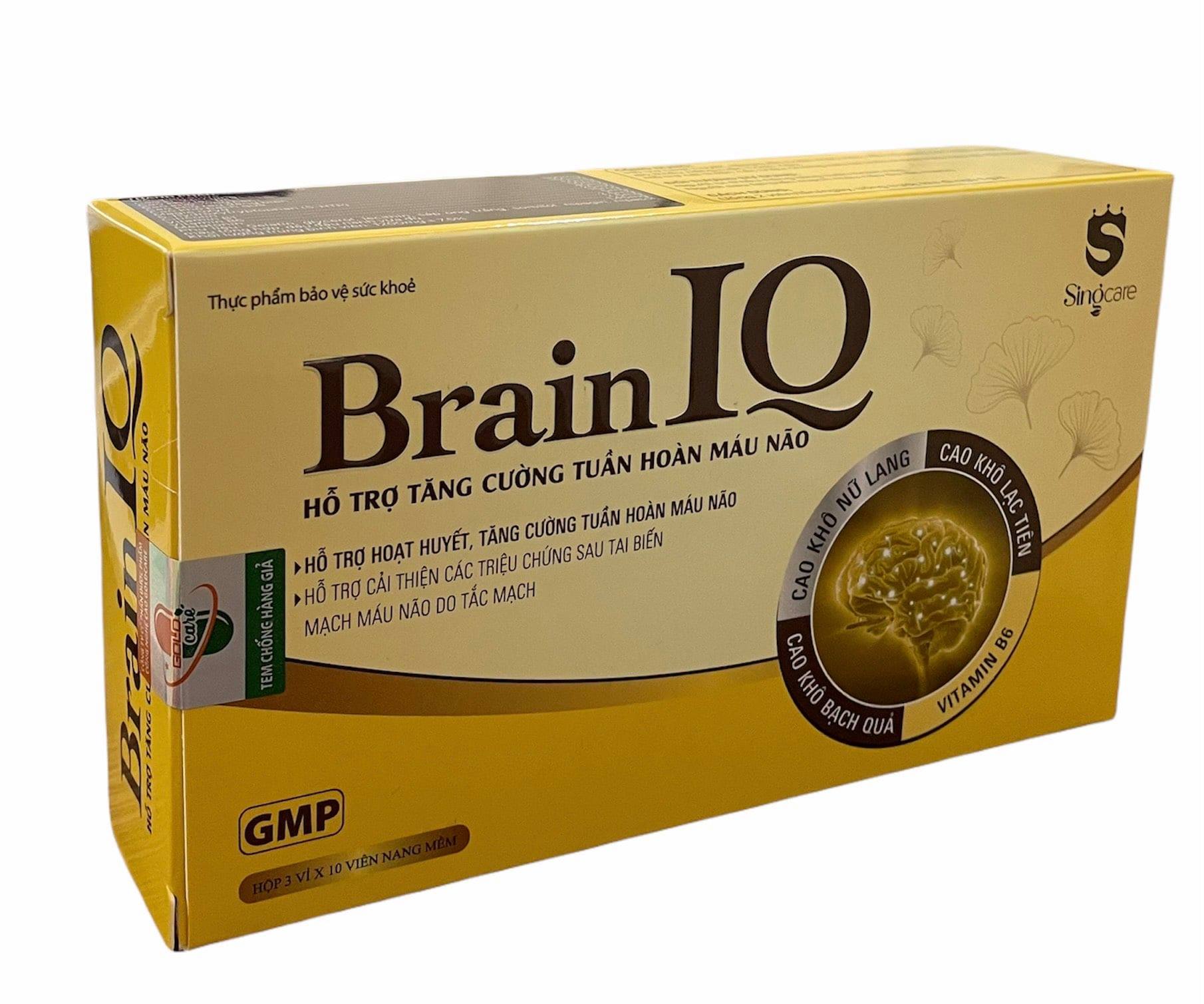 Viên Uống Bổ Não Brain IQ - Tăng Cường Tuần Hoàn Não, Ngủ Ngon, Cải Thiện Trí Nhớ ( Hộp 30 Viên)