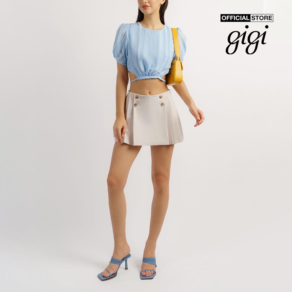 GIGI - Quần shorts giả váy xếp li phối nút tròn thời trang G3402S221411