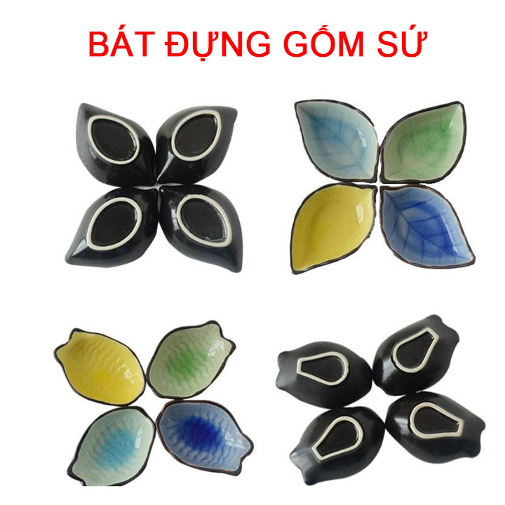 Đĩa đựng gia vị bằng gốm sứ hình xinh xắn