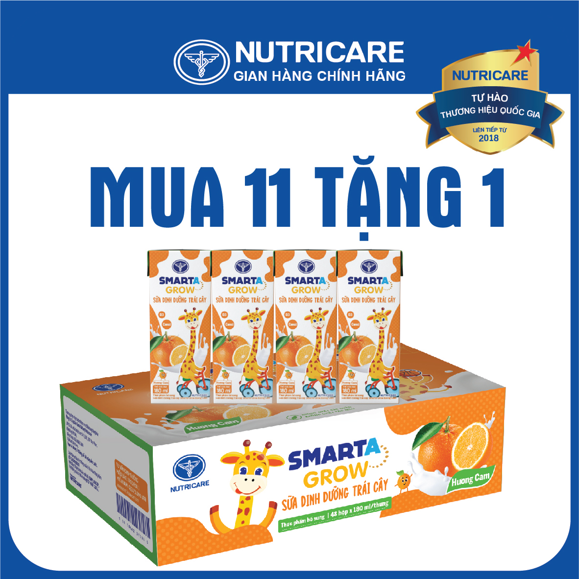 Sữa nước Nutricare Smarta Grow vị cam