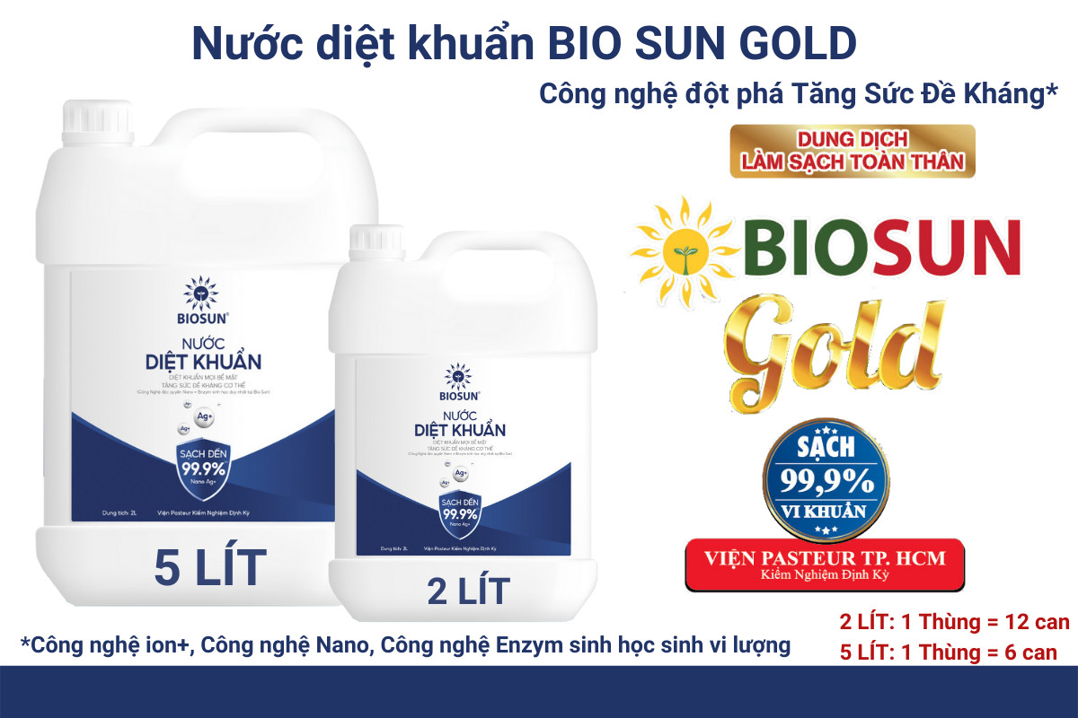 Nước diệt khuẩn không cồn BIOSUN GOLD 5 lít