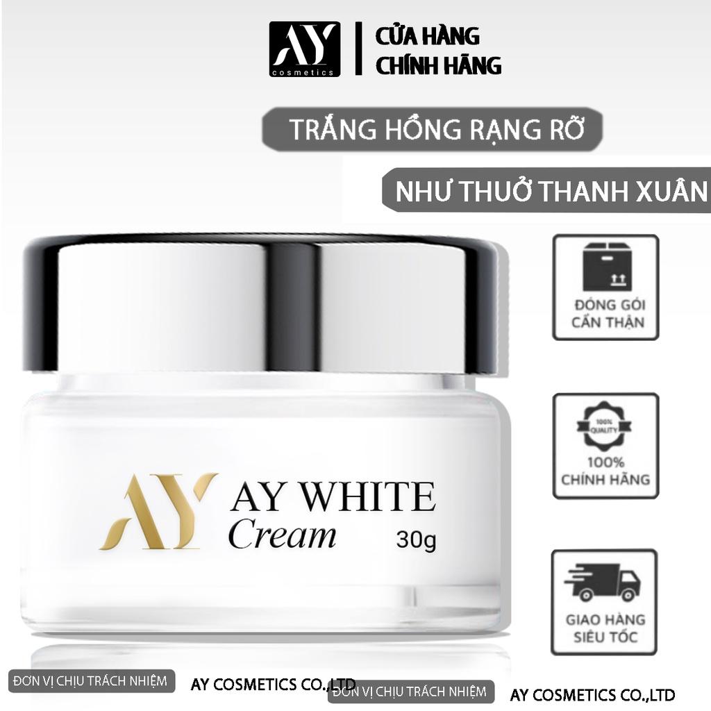 Kem AY WHITE cream ,Dưỡng Trắng da, mờ thâm nám năng tone 30g, thương hiệu AY cosmetics.8938545334026