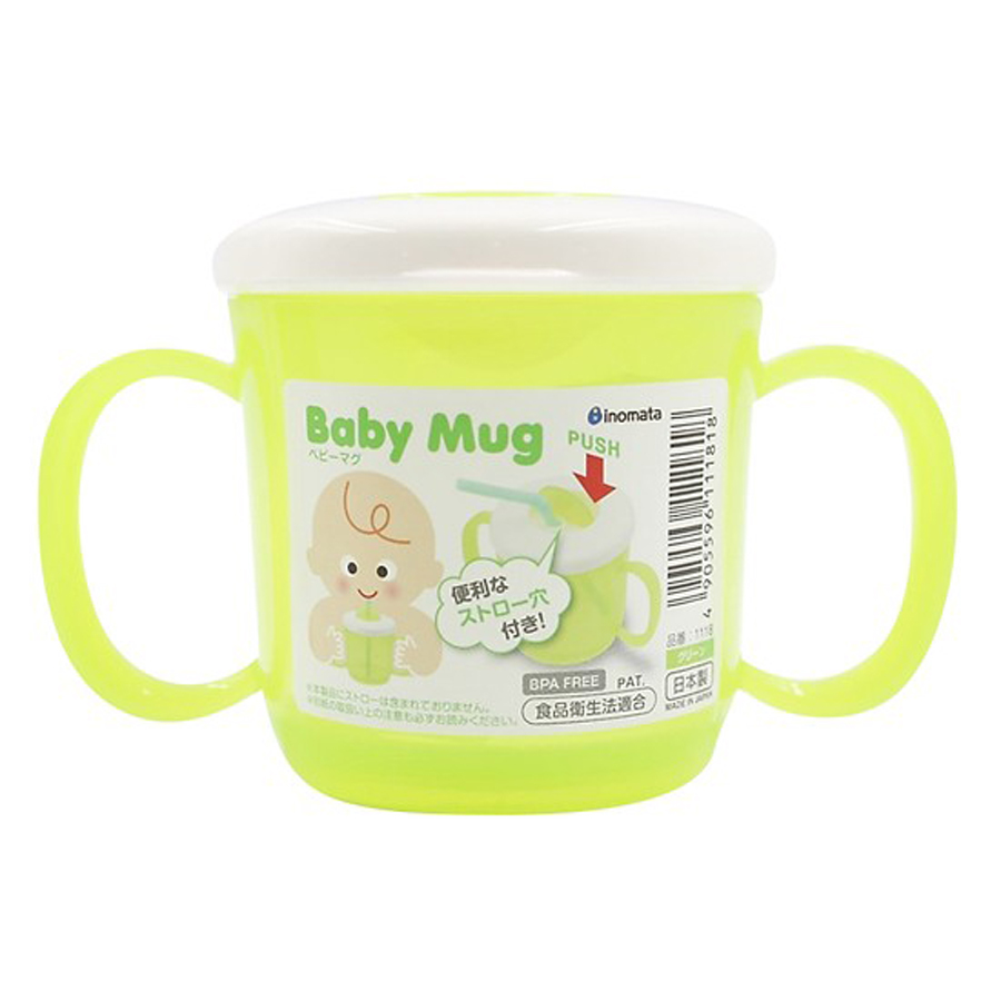 Cốc tập uống có tay cầm, lỗ cắm ống hút tiện lợi - Hàng nội địa Nhật
