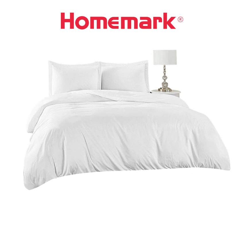 Vỏ chăn khách sạn Hanvico by Homemark chất liệu cotton cao cấp dày dặn màu trắng chuẩn 5 sao 