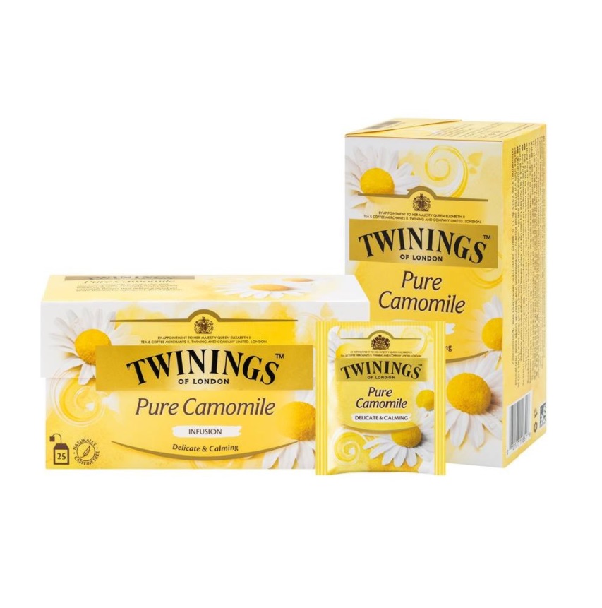 Trà TWININGS OF LONDON Pure Camomile hộp 25 gói x 1 g