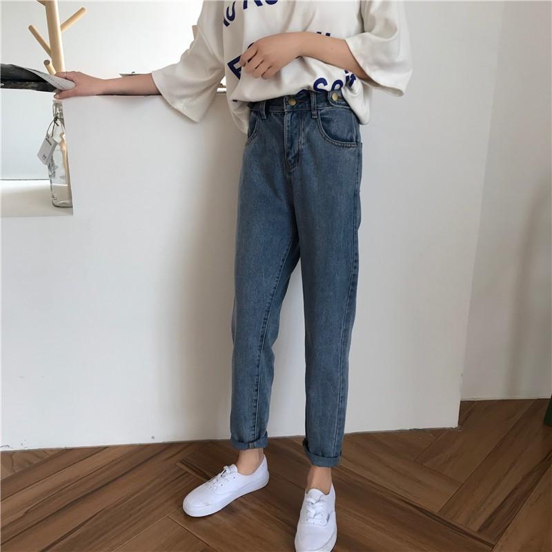 Quần baggy jeans lưng thun