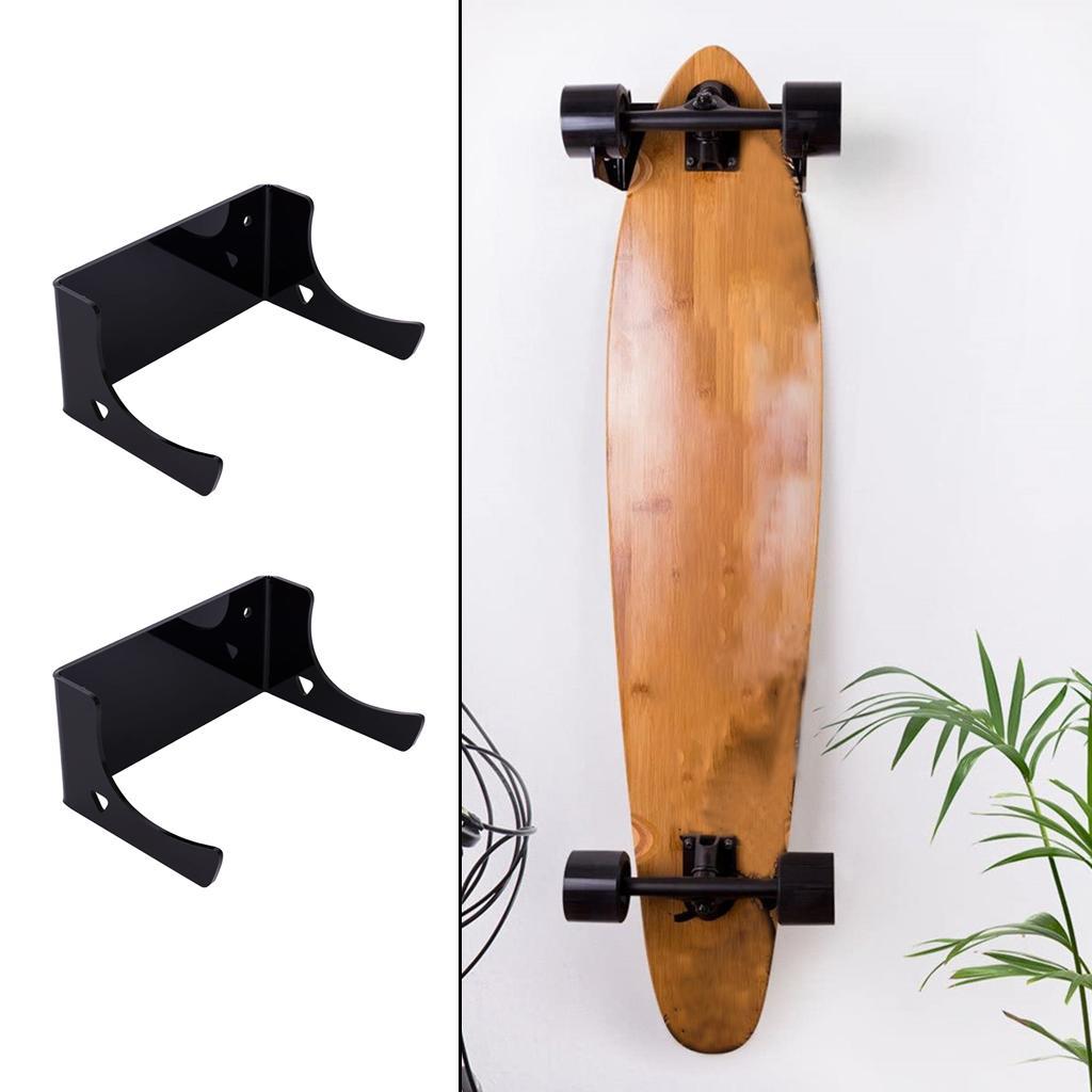 2Pcs Skateboard Holder Wall Mount Hanger Display  Hardware