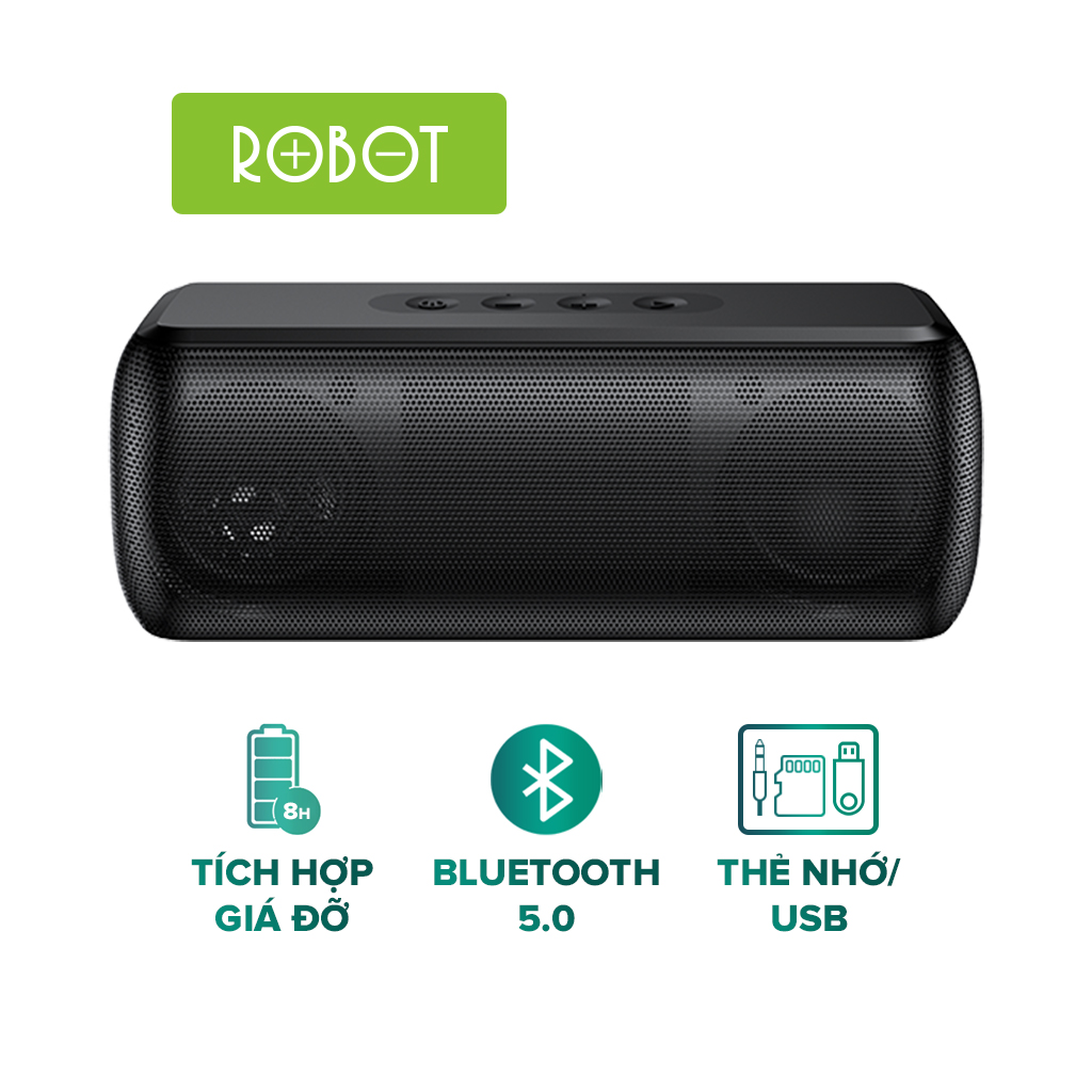 Loa Bluetooth ROBOT RB220 Công Suất 5W Kết Nối 2 Loa Cùng Lúc Hỗ Trợ Thẻ Nhớ SD Và USB - Hàng Chính Hãng