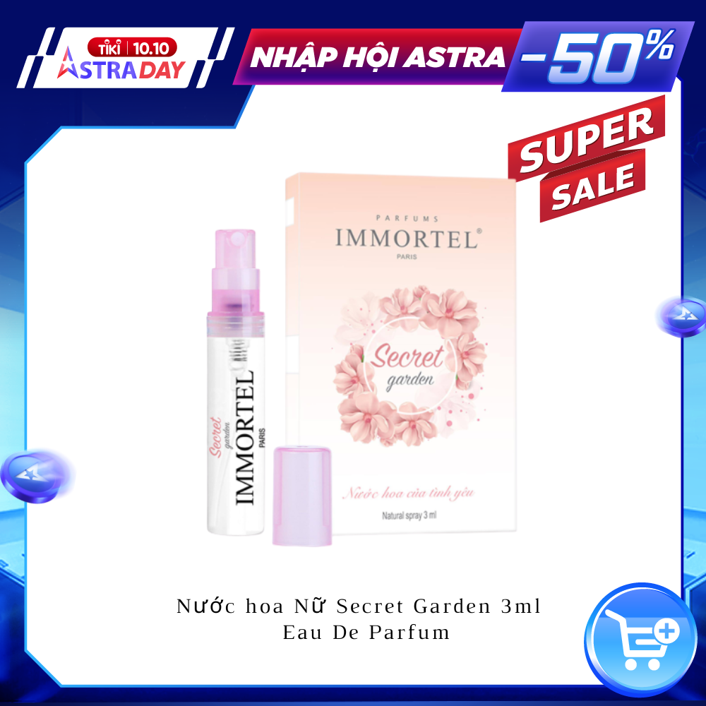 Nước hoa nữ IMMORTEL Secret garden Chai xịt 3ml - Eau De Parfum