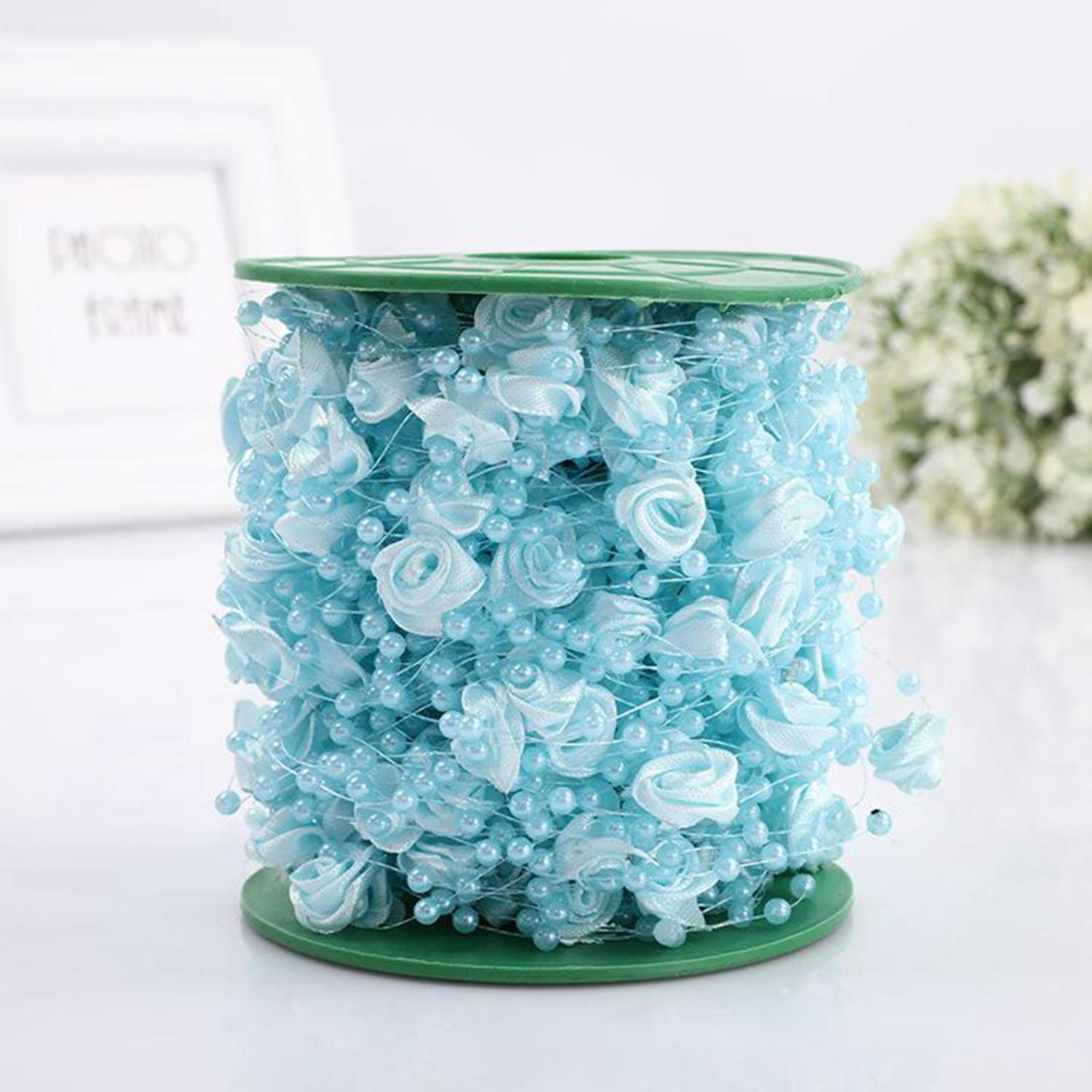 Pearl Garland Beads Chain Trim DIY Wedding Bride Craft Accessories Pink