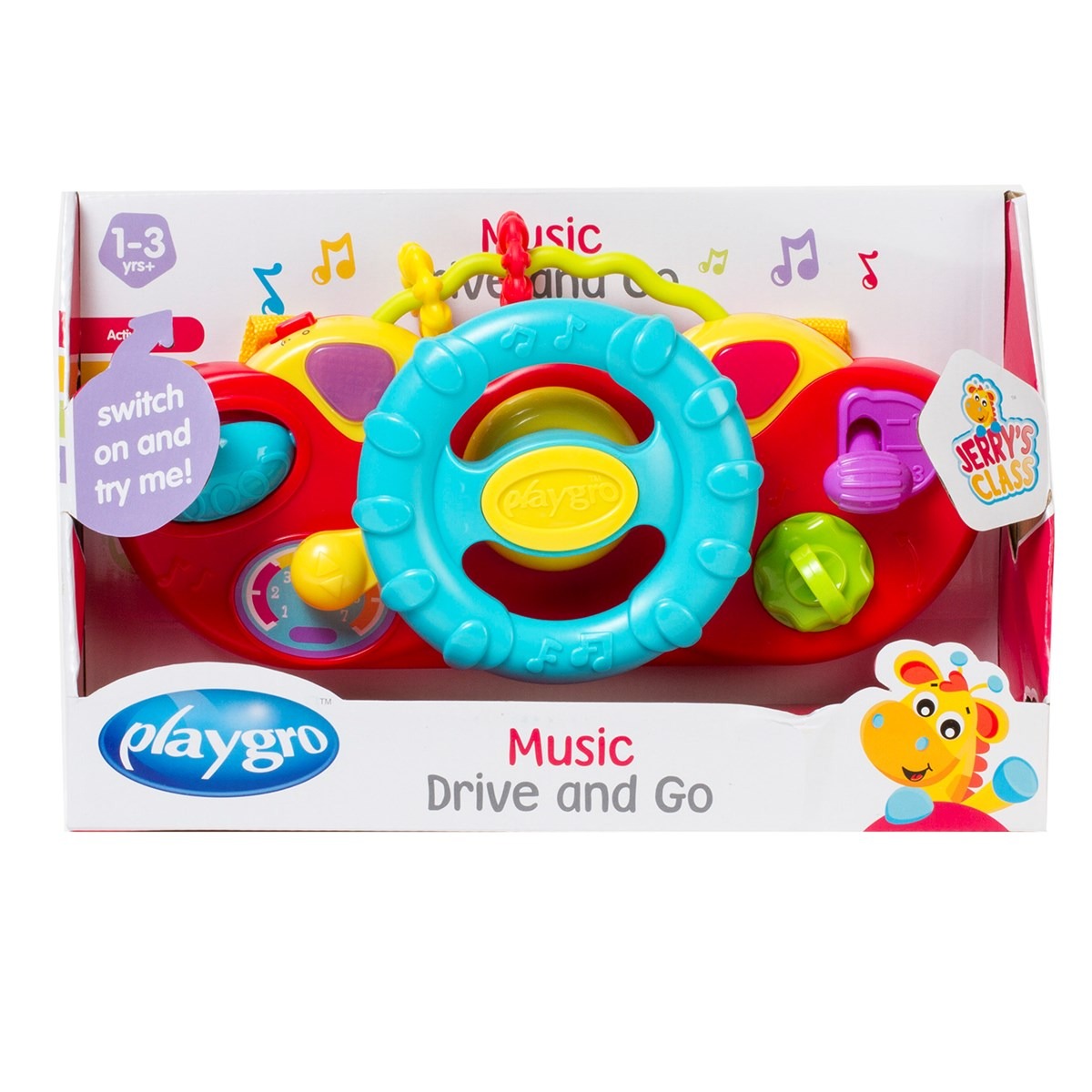 Đồ chơi vô lăng phát nhạc Playgro Music Drive and Go, cho bé 12-36 tháng