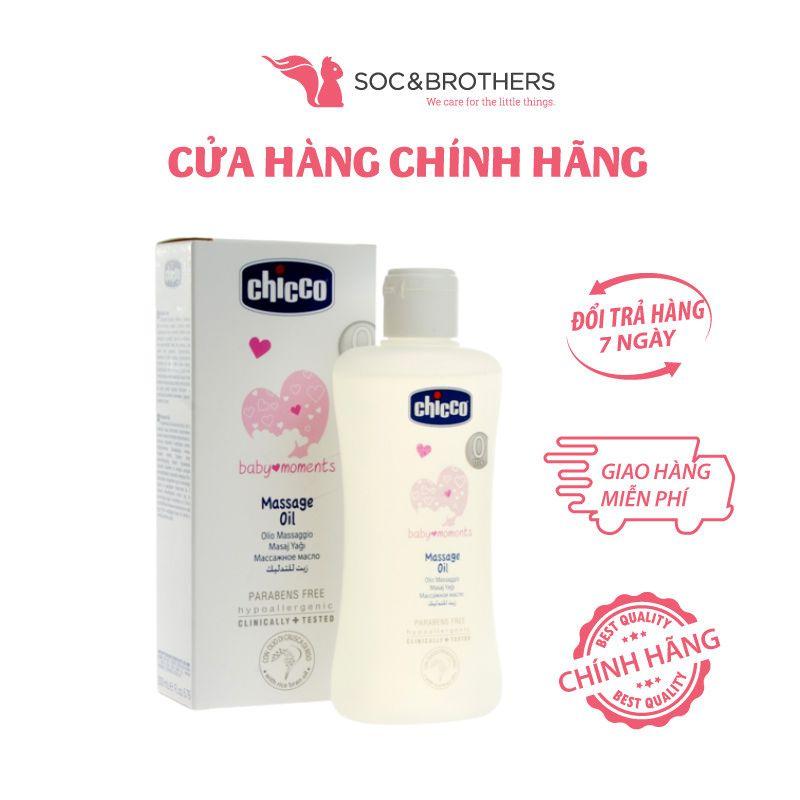 Dầu mát-xa CHICCO chiết xuất hạt bông 0M+ 200ml