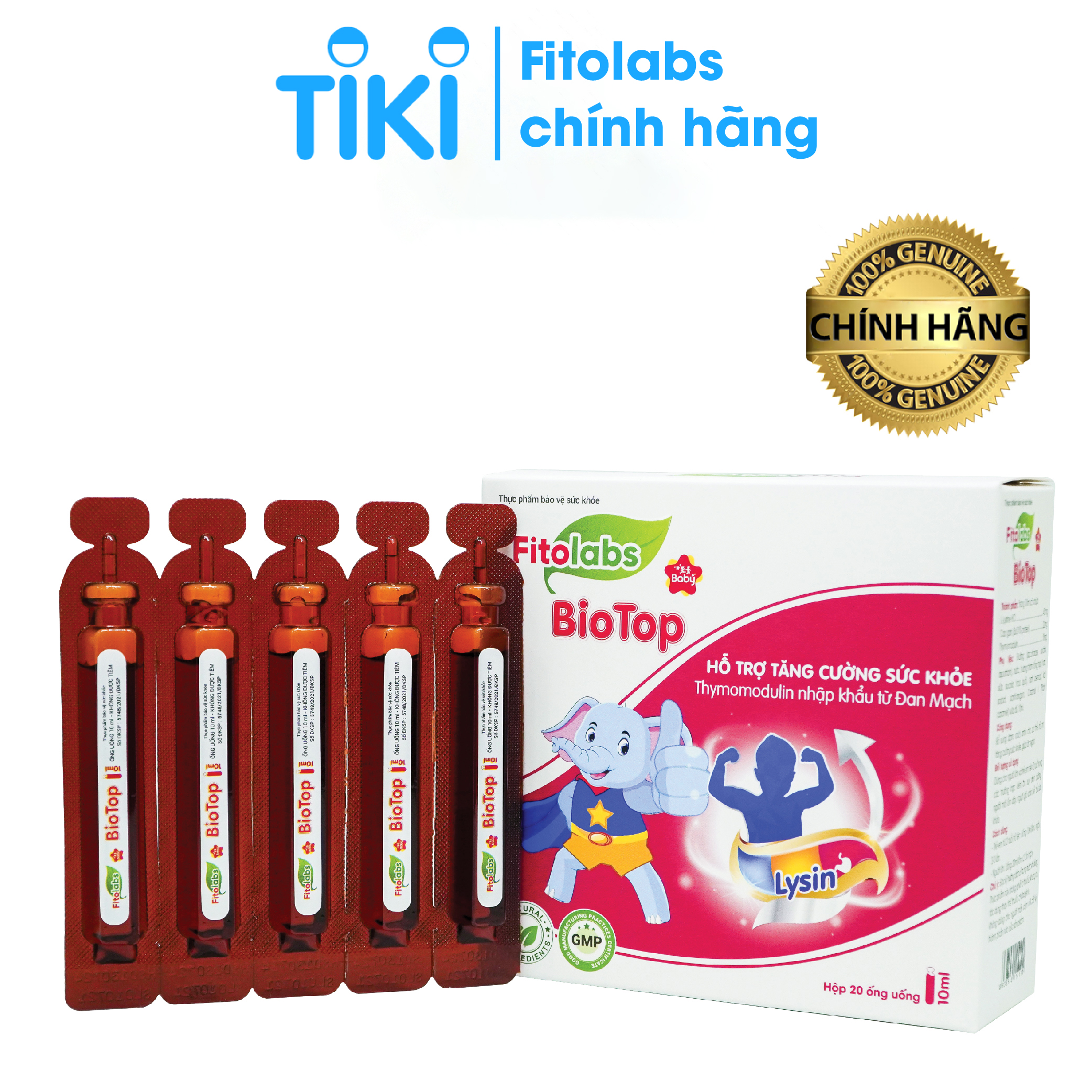 Siro dạng ống uống Fitolabs Biotop giúp bé ăn ngon, hấp thu tốt, tăng sức đề kháng