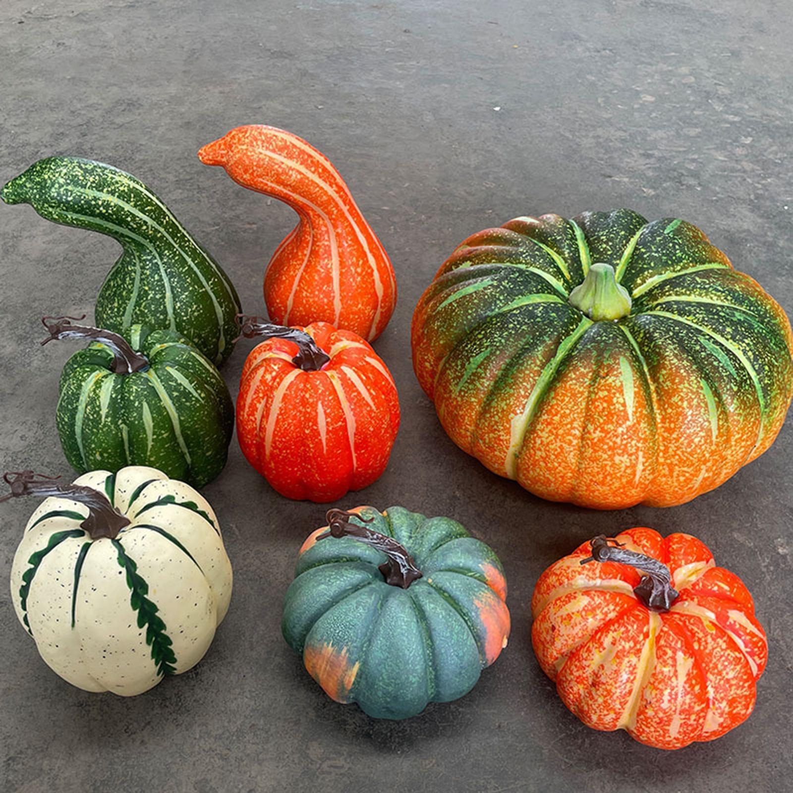 Artificial Pumpkin Foam Pumpkin Fall Harvest Decorative Pumpkin for Shelf Tabletop Centerpiece Festival Party Halloween Decor