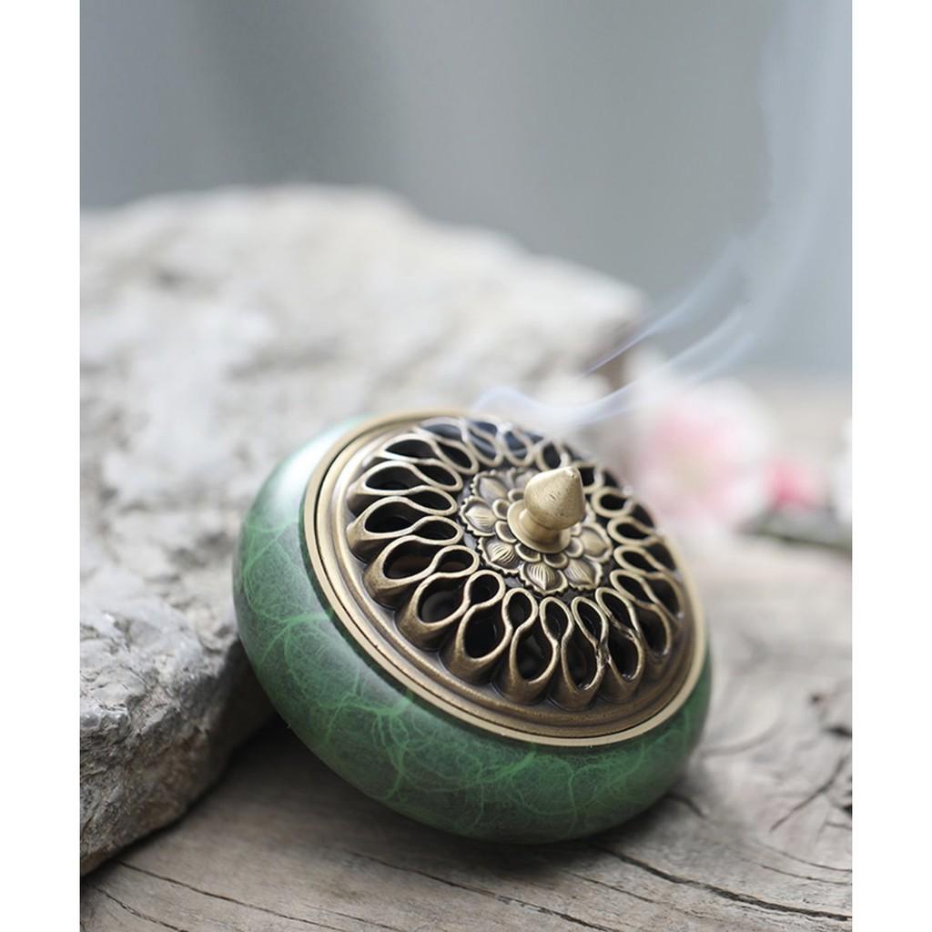 HỘP Ủ NHANG TRẦM Ủ TRẦM HƯƠNG PHONG THUỶ EMERALD ZEN