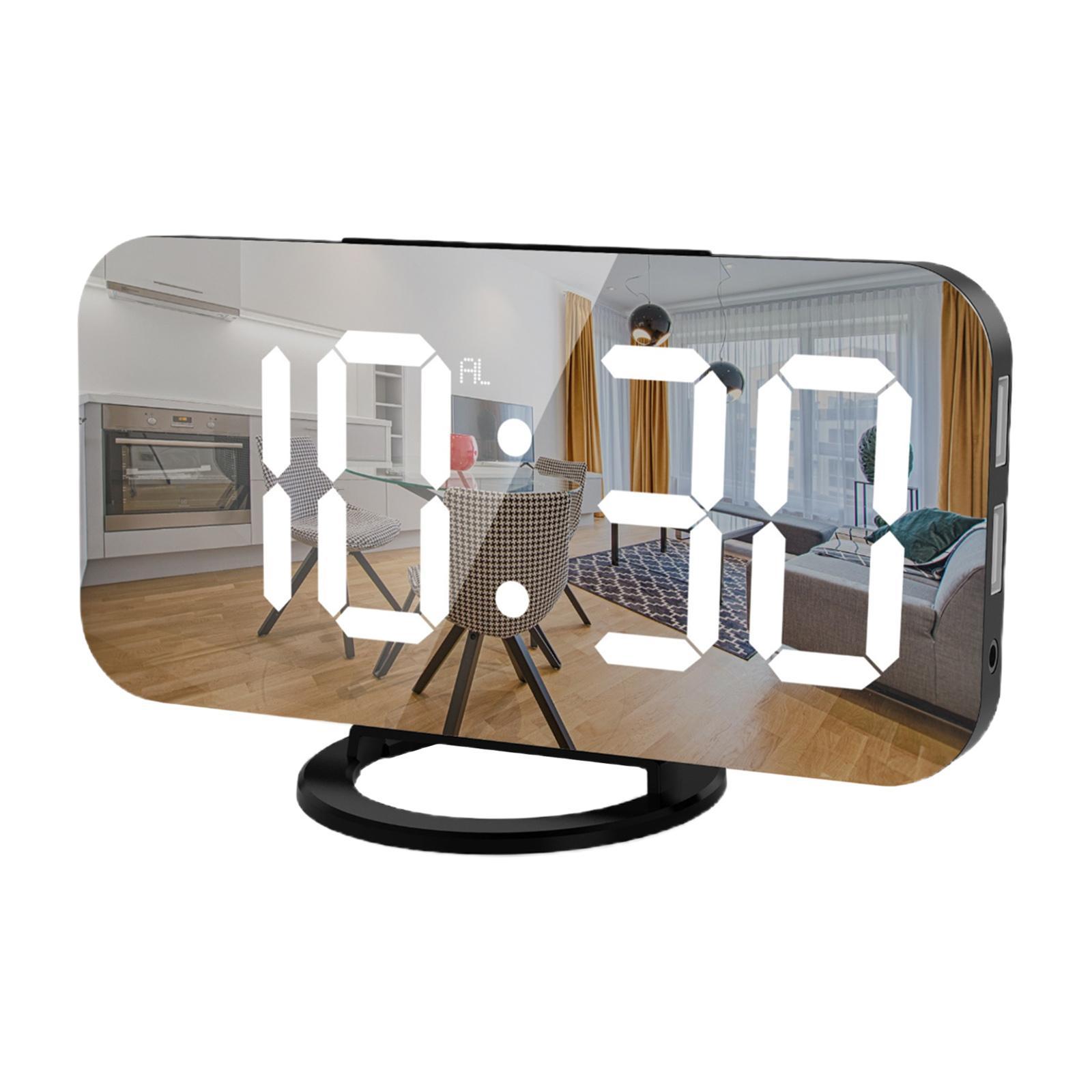 Electronic LED Digital  Clock Snooze Bedside  Dual USB