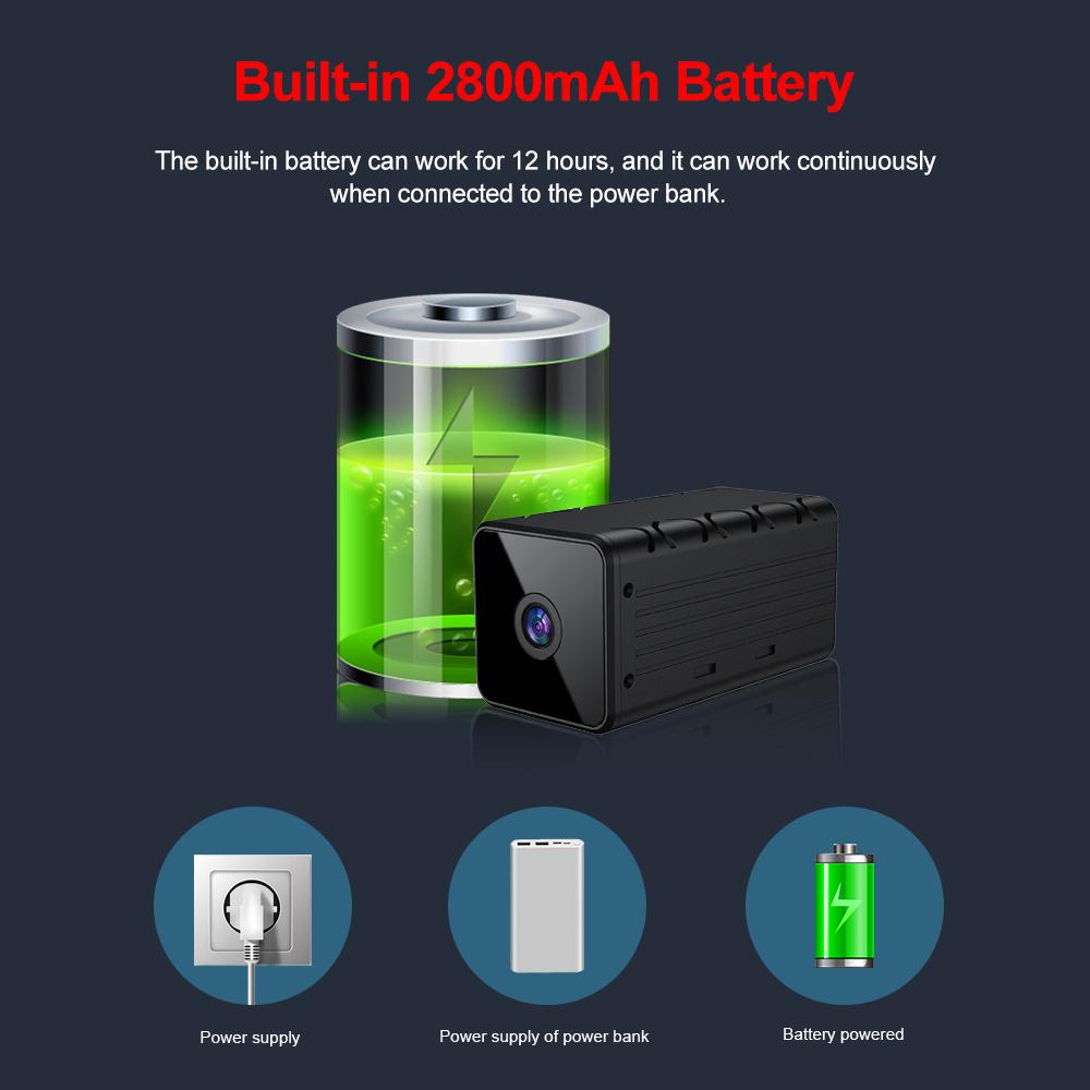 WD9 Mini WiFi Camera 1080p HD Màn hình từ xa không dây IP Video Video Recorder Micro Cam Màu sắc trong nhà: WD5-WIFI 720p