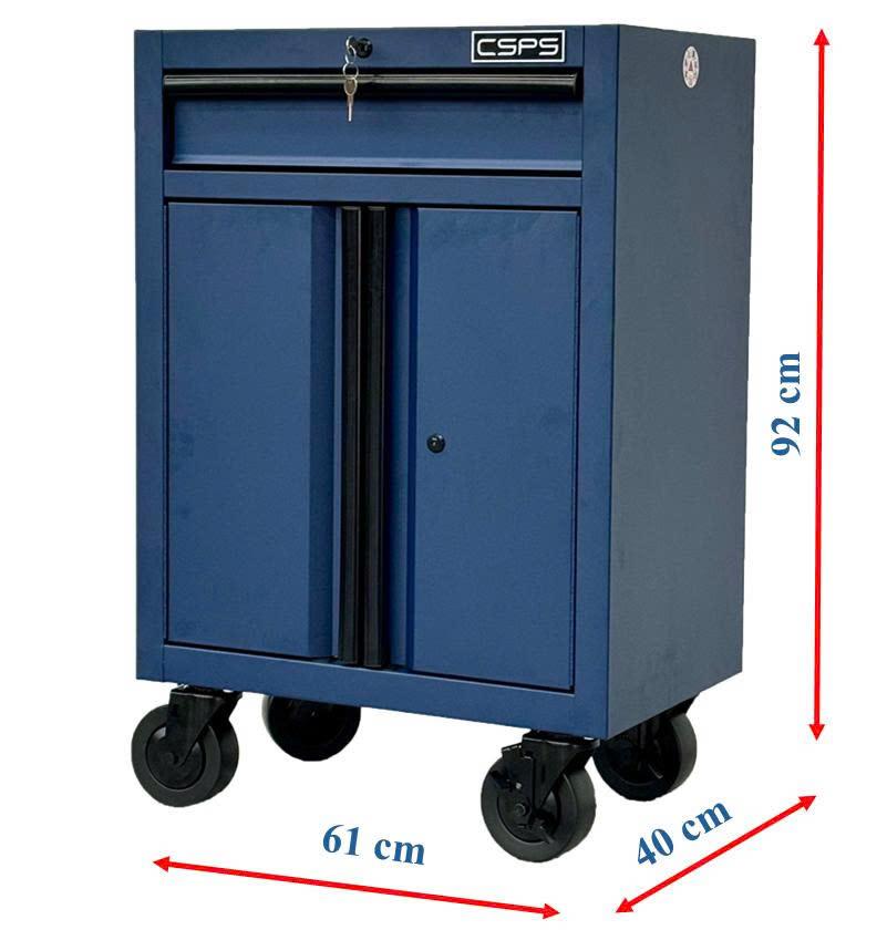 Tủ dụng cụ CSPS 61cm - 01 hộc kéo màu xanh dương có bánh xe