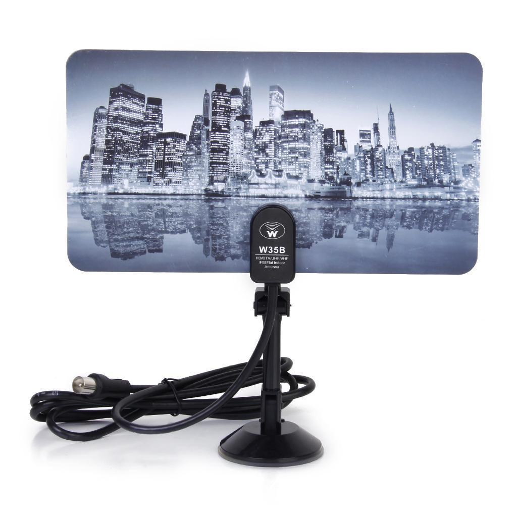 Digital TV Antenna 35dBi TV DTV HD Signal Flat Indoor Antenna 360 ° - City
