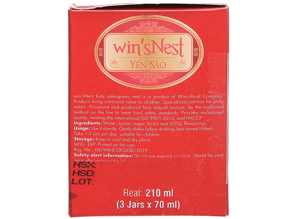 Combo 12 lọ Yến sào cao cấp win'sNest tổ yến chưng sẵn dành cho trẻ em 20% (70 ml/ lọ)