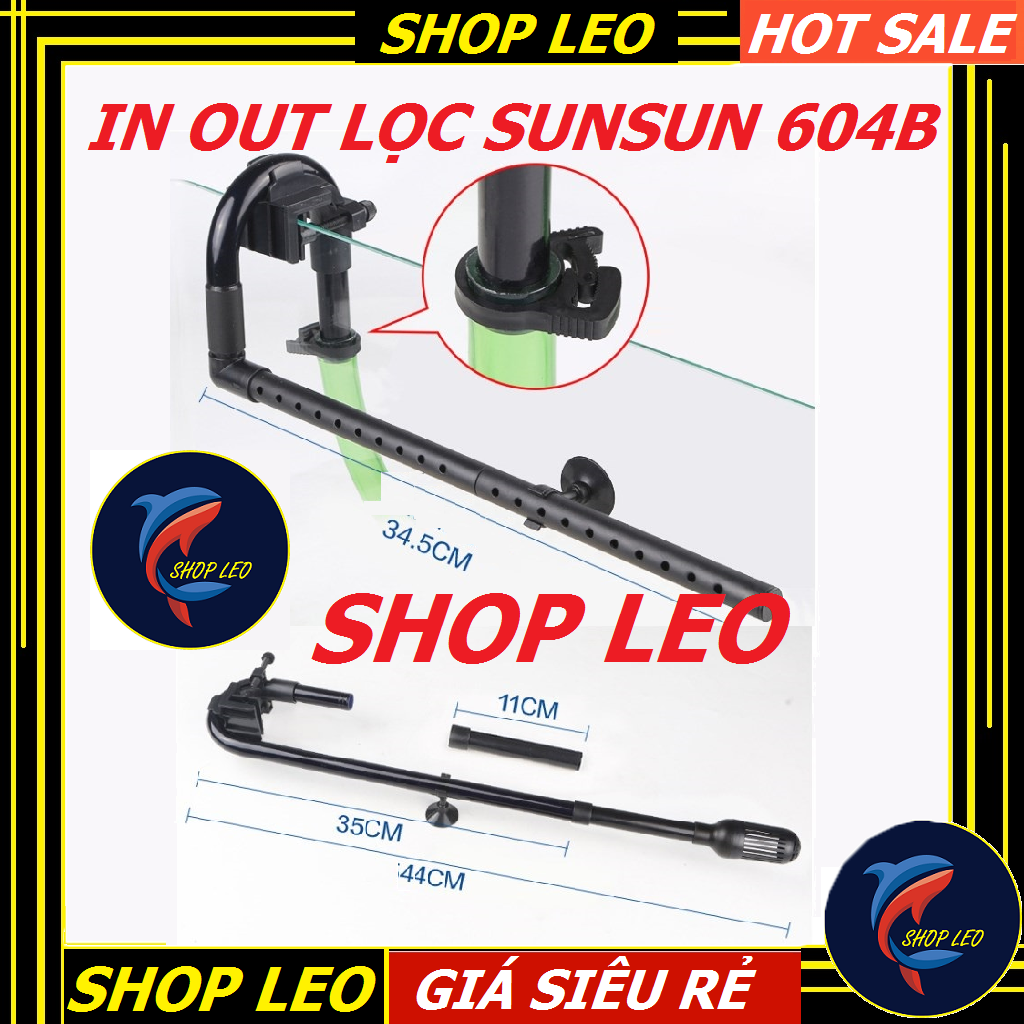 Bộ IN OUT cho lọc Sunsun 604B - In out nhựa - IN OUT lọc thùng - Phụ kiện thủy sinh - Shopleo