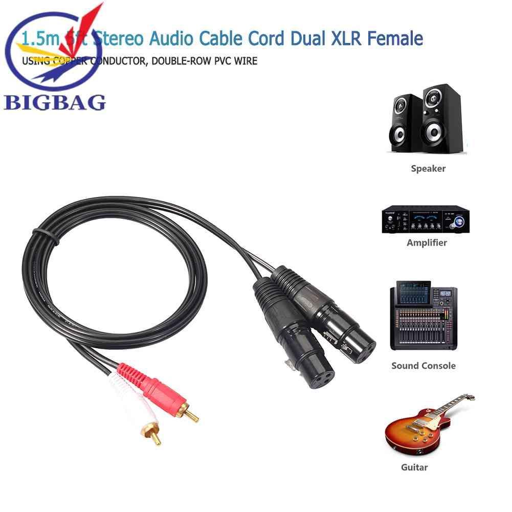 Dây Cáp Âm Thanh RCA Kép Dài 1.5m 5ft