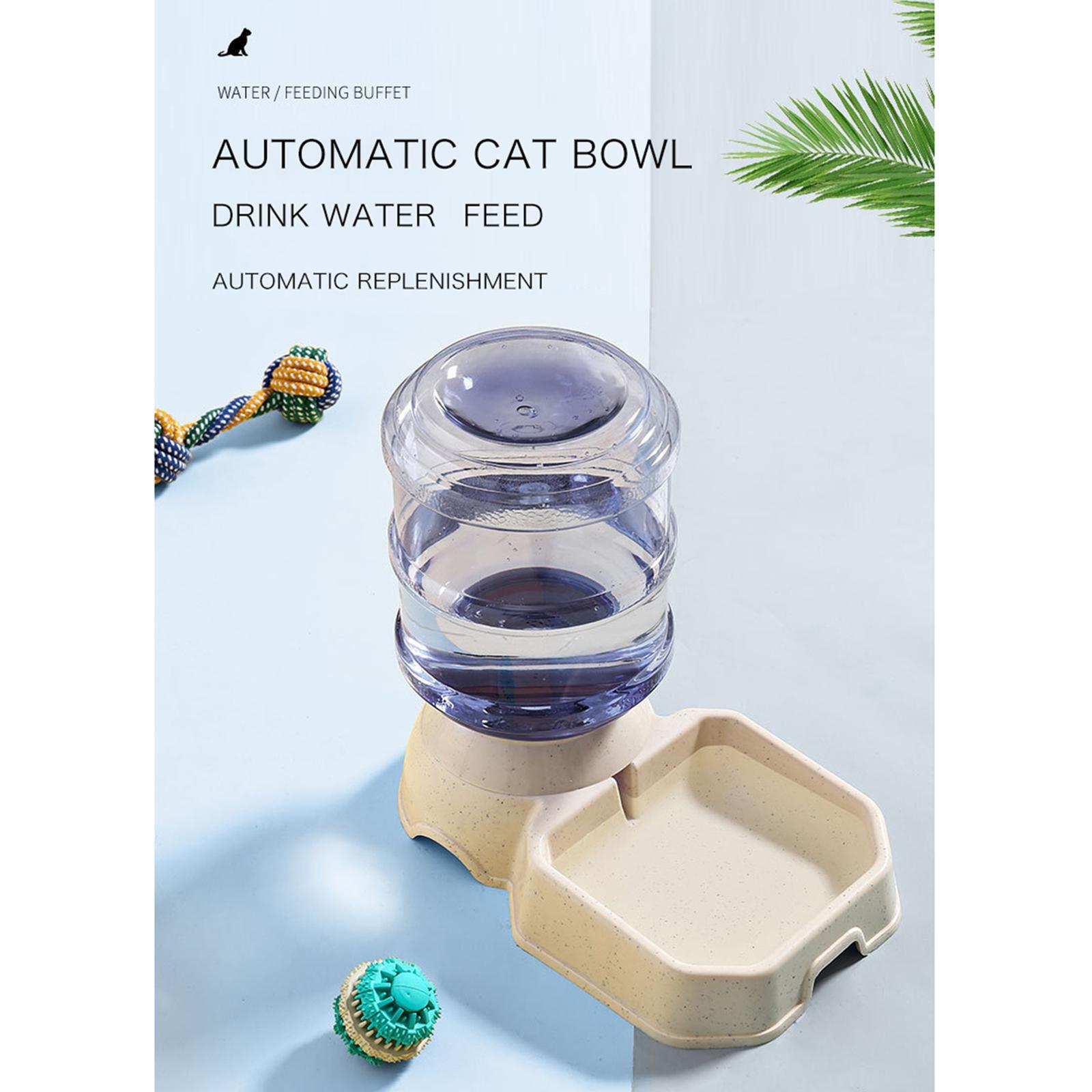 2 Pieces 3.8L Gravity Automatic Pet Water Dispenser Dog Feeder Waterer Dish