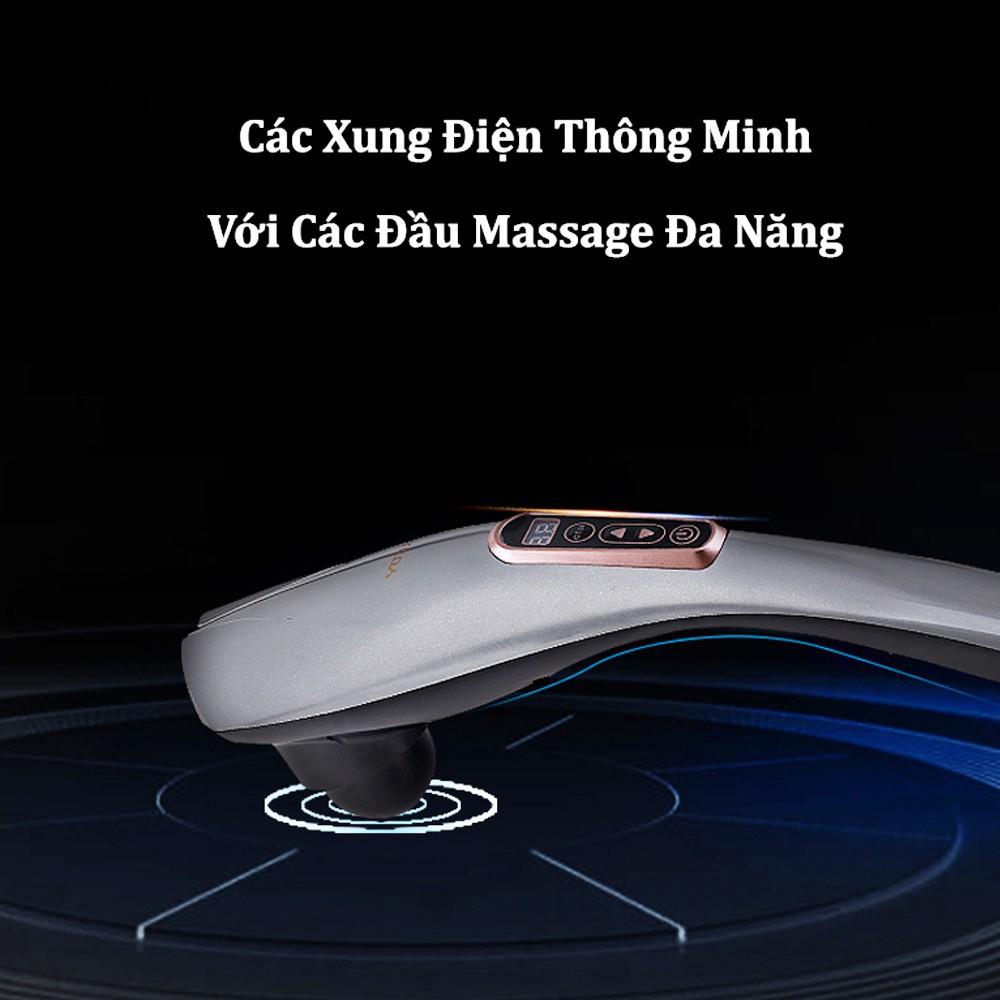 Máy Đấm Lưng Massage Cầm Tay Sạc Pin Không Dây 6 Đầu Phiên Bản Mới Nhất 2021