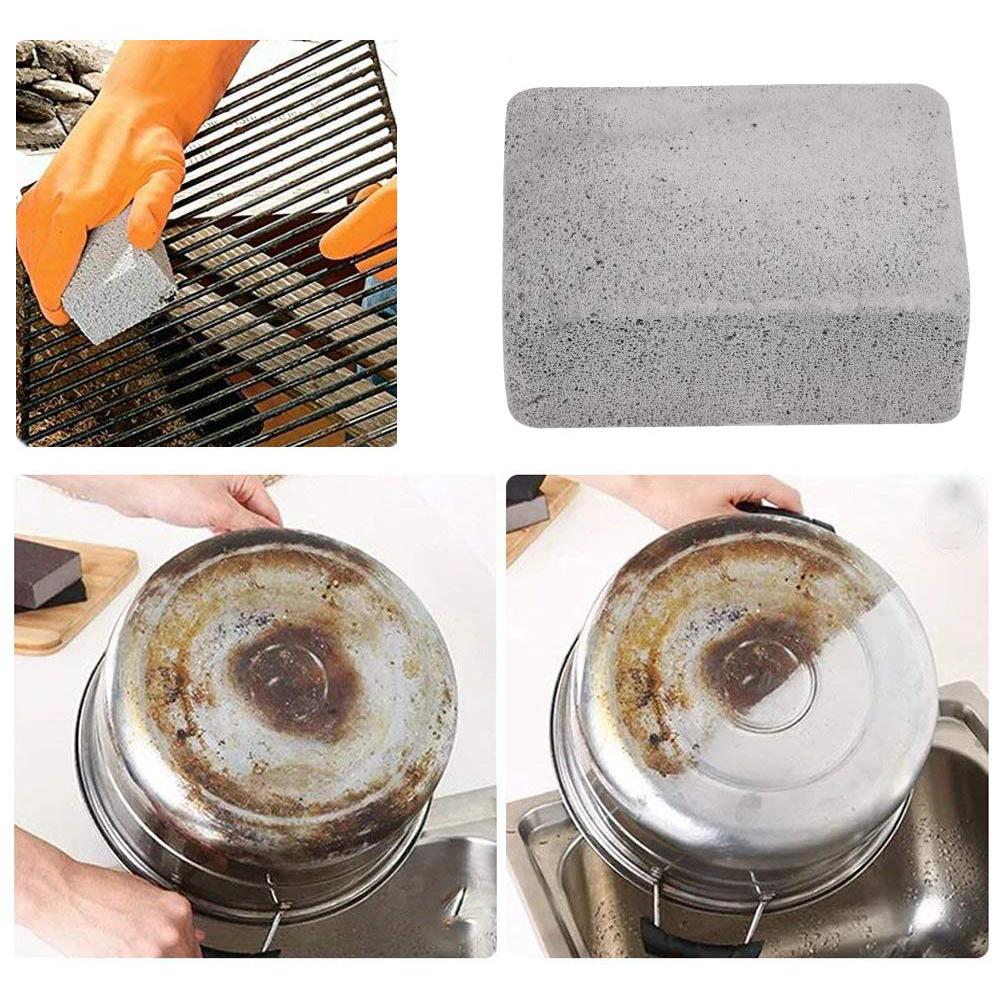 3 Bếp Nướng Sạch Gạch Khối Thịt Nướng Vệ Sinh Đá BBQ Giá Đỡ Vết Bẩn Dầu Mỡ Bụi Tiện Ích Phụ Kiện Nhà Bếp BBQ Dụng Cụ