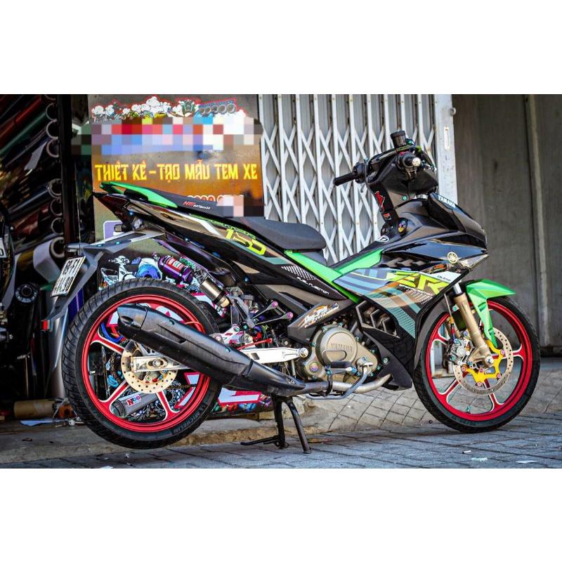 Tem rời exciter 150 đen, tem 3 lớp không bay màu