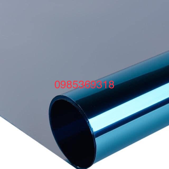 Tấm Film Dán kính phản Quang cách nhiệt chống tia UV 99%, Decal dán cửa băm phòng nhà ở keo sẵn bóc ra dán