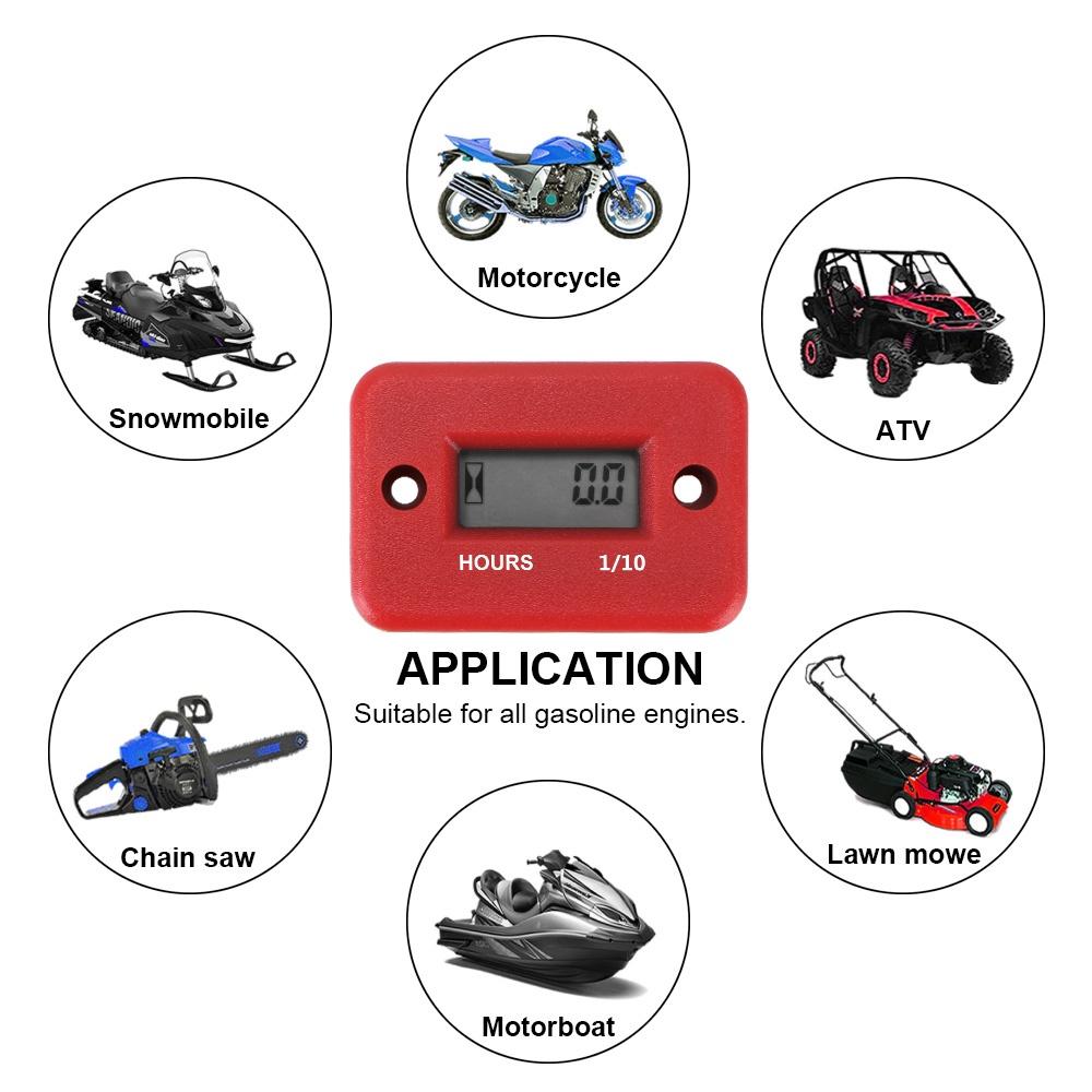 Đồng hồ đo thời gian kỹ thuật số màn hình LCD chống thấm nước cho xe máy ATV