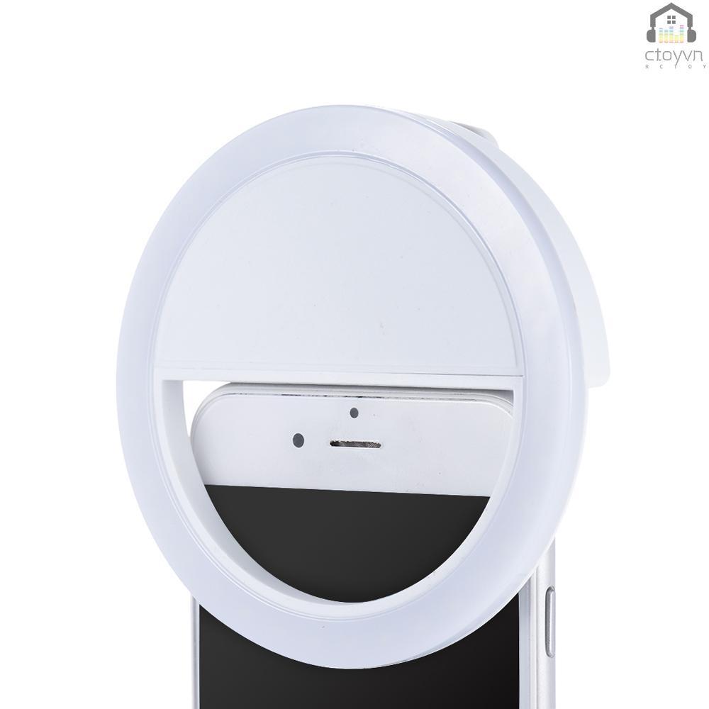 Vòng đèn LED 36 bóng mini có kẹp gắn điện thoại 3 chế độ kèm sạc USB tiện dụng