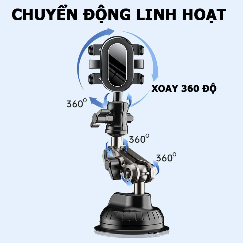 Giá Đỡ Điện Thoại Trên Xe Ô Tô; Kẹp Điện Thoại Cốc Hút Kính Di Động Xe Hơi; Treo Để Giá Đở - hàng nhập khẩu