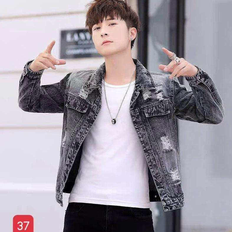 Áo khoác jean nam thời trang cao cấp, chất liệu denim thoáng mát, hàng chuẩn shop BEN Shop0807 v14
