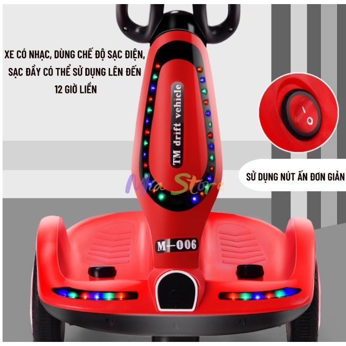 Xe điện trẻ em kèm điều khiển,xe xoay vòng cho bé, thăng bằng 360 độ