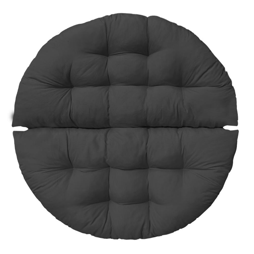Swing Hanging Egg Rattan Chair Round Cushions Outdoor Garden Patio Hammock Black