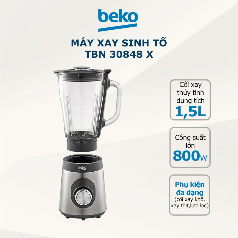 Máy xay sinh tố BEKO TBN 30848 X - Hàng chính hãng