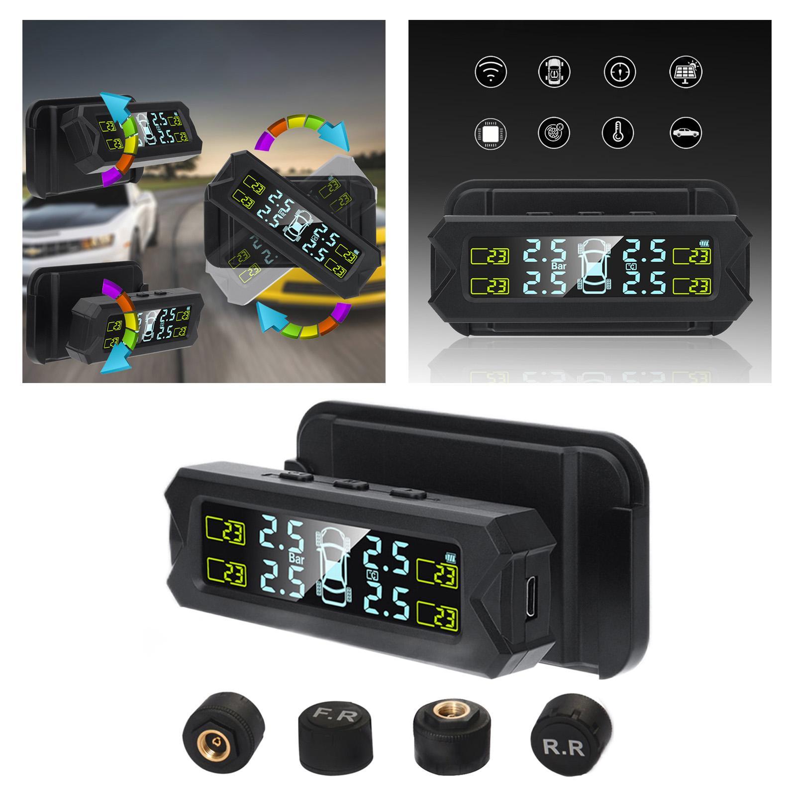 Car Solar Tire Pressure Monitoring System  Real Time