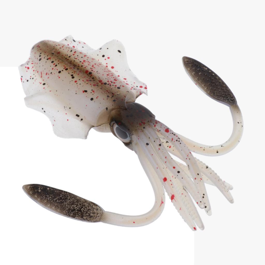 2x 1 Pc Realistic Living Saltwater Soft Plastic Squid Skirt Bait