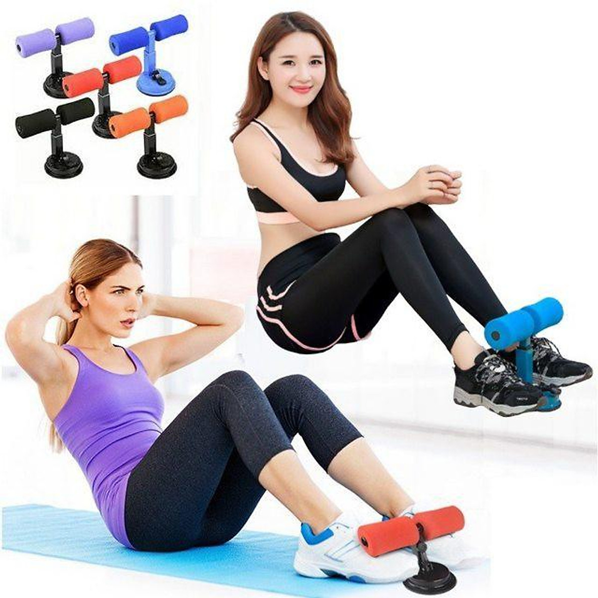 Dụng cụ tập cơ bụng chữ T, dụng cụ tập bụng hút chân không tại nhà, tập Gym đa năng giảm mỡ bụng