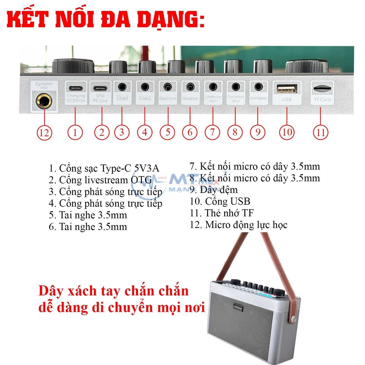 Loa Tích Hợp SoundCard SY9 - Live Stream, Karaoke, Chơi Nhạc Cực Sướng, Tặng Kèm 2 Micro Không Dây Chống Hú Rè Cực Tốt, BH 12 Tháng Hàng Chính Hãng