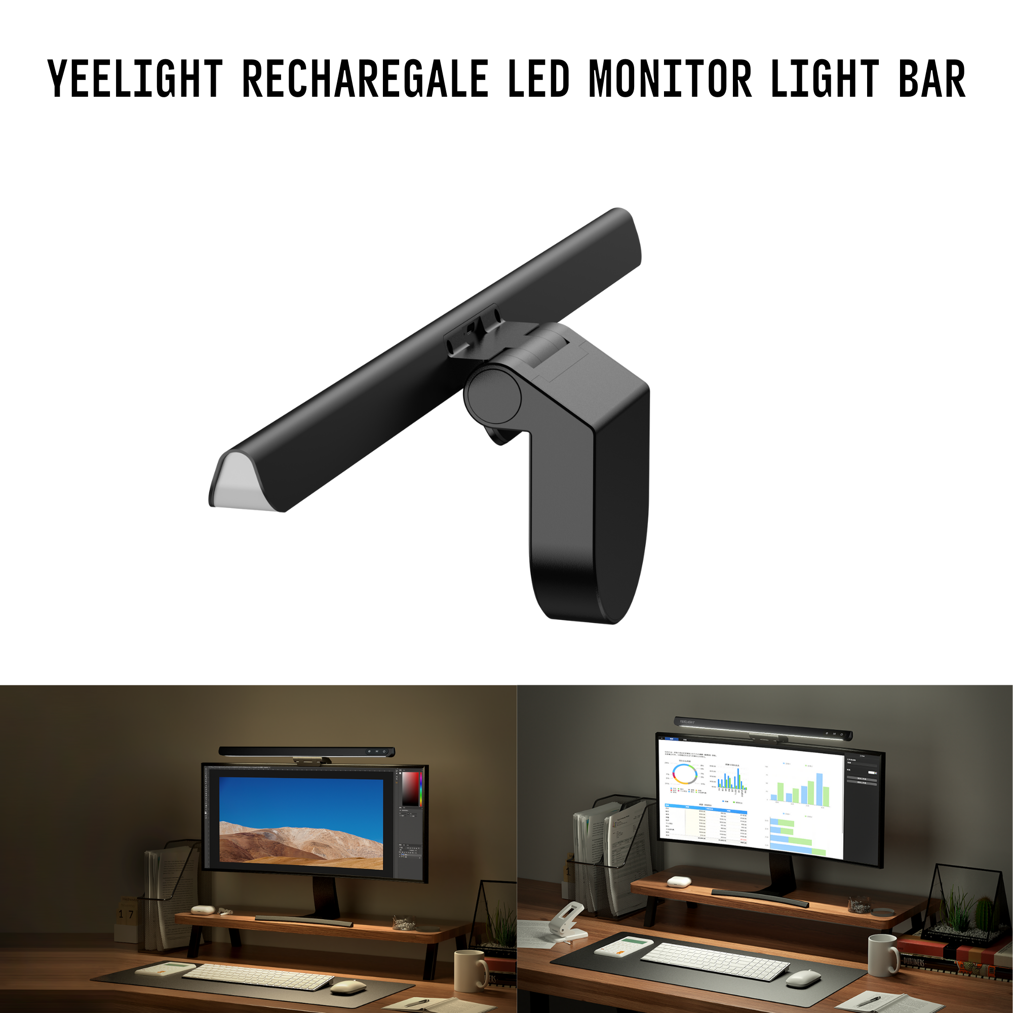 ĐÈN TREO MÀN HÌNH TÍCH ĐIỆN XIAOMI YEELIGHT LED RECHARGEABLE - HÀNG CHÍNH HÃNG - BẢO HÀNH 12 THÁNG