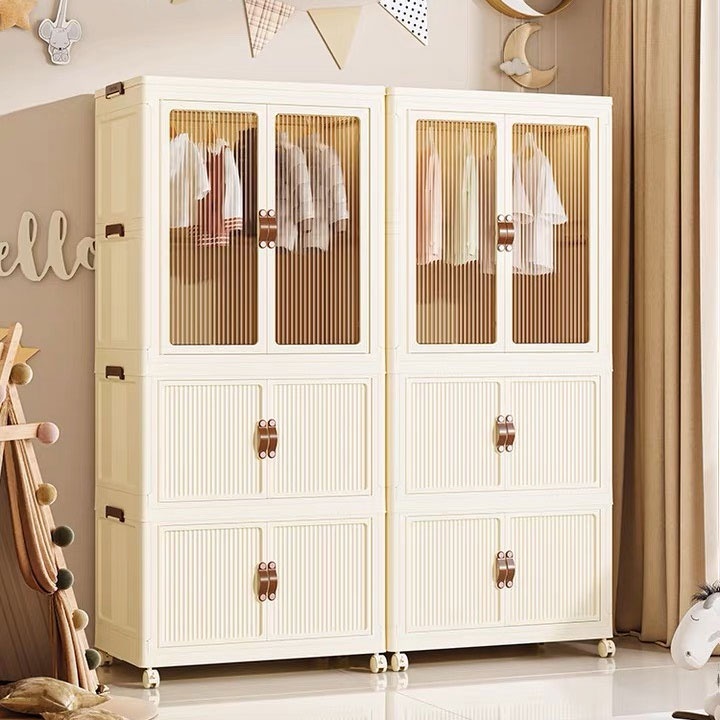 Tủ Đồ Chứa Quần Áo Cho Bé, Có bánh Xe Xoay 360 Độ Tiện Lợi, Tủ Nhựa Đa Năng
