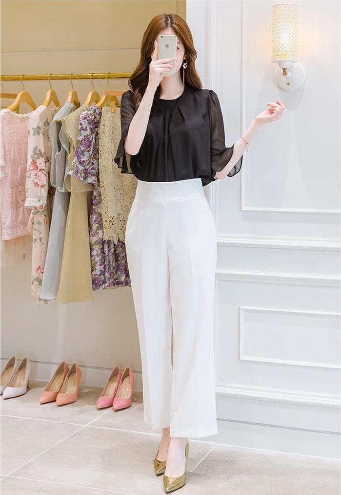 QUÂN ÂU NỮ ỐNG SUÔNG KHÓA SƯỜN